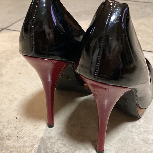 Steve Madden - black and red with leopard print Heels - Picture 2 of 6